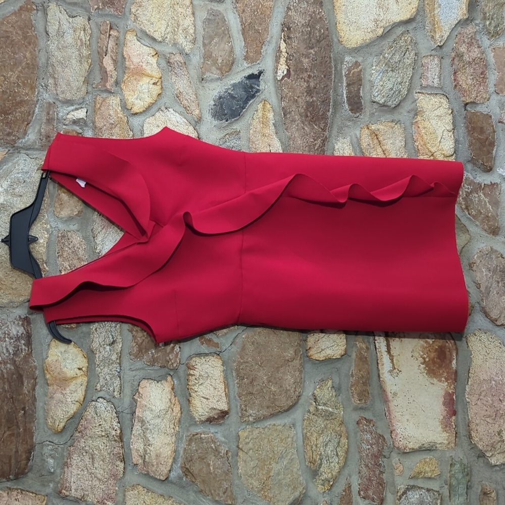 MSGM Red Ruffle Dress - Picture 5 of 13